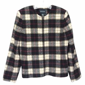 Bridgetown Collection Women's Wool Blend Plaid Full-Zip Jacket